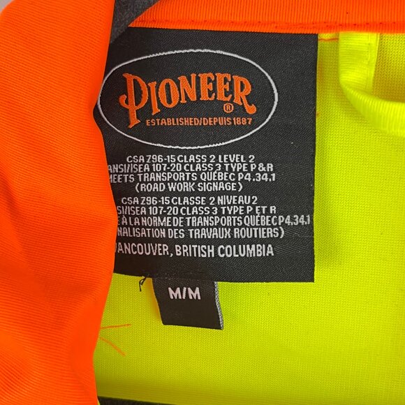 Pioneer Hi-Viz Traffic Control Safety Jacket Size M Yellow Stat Tech Reflective - Picture 5 of 9
